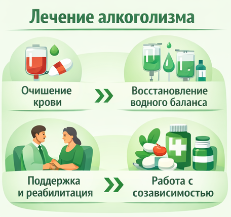 лечение алкоголизма в Богородске этапы